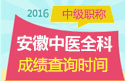 2023年安徽中医全科主治医师资格职称考试成绩查询