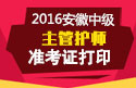 2023年安徽主管护师职称考试准考证打印