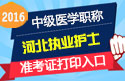 2023年河北执业护士职称考试准考证打印