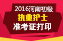 2023年河南执业护士职称考试准考证打印