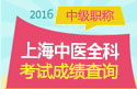 2023年上海中医全科主治医师资格职称考试成绩查询