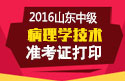 2023年山东病理学技术中级职称考试准考证打印