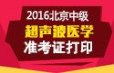 2023年北京超声波医学主治医师职称考试准考证打印